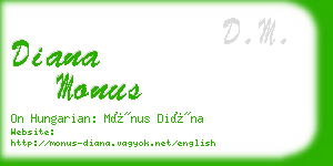 diana monus business card